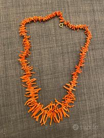 Collana in vero corallo rosso – vintage
