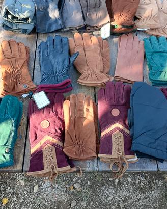 lotto 34 PZ guanti in pelle vintage unisex 