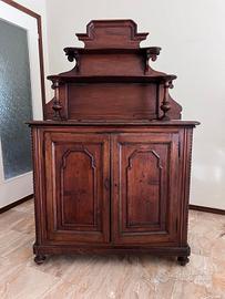 credenzina in legno massello fine '800 restaurata 