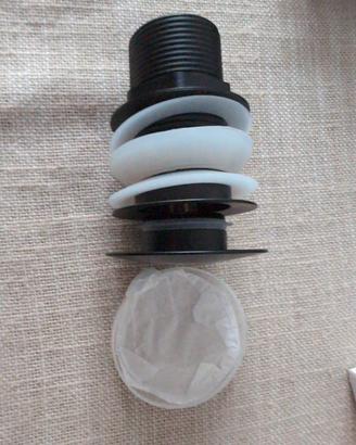 Piletta clic clac nera senza troppo pieno