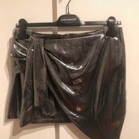 Minigonna grigio argento Gaelle