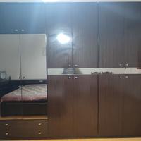 Armadio camera con specchio - legno lucido