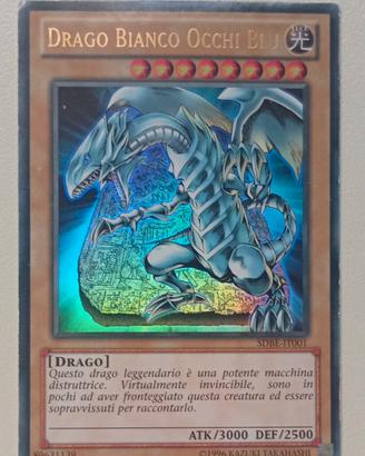 carta Yu-Gi-Oh Drago bianco occhi blu 