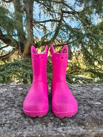 Stivali da pioggia bambina Crocs Handle It rosa