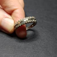 Veretta in argento 800 con brillantini