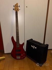 Basso mai usato con cassa inclusa