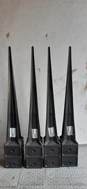 4 PALI / montanti per recinzione plastica rigida.