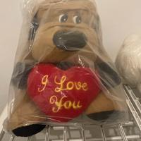 Peluche alta qualita Cane I love yuo