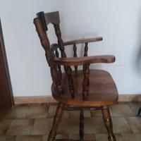 N.3 Sedia tipo old America in legno massiccio