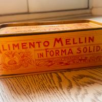 Scatola latta Alimento Mellin anni 40
