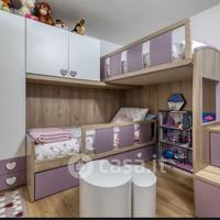 Cameretta completa letto castello armadio