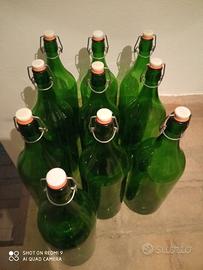 10 bottiglioni in vetro da 2 litri