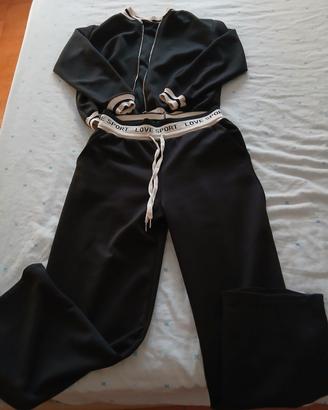 completo nero sportivo donna