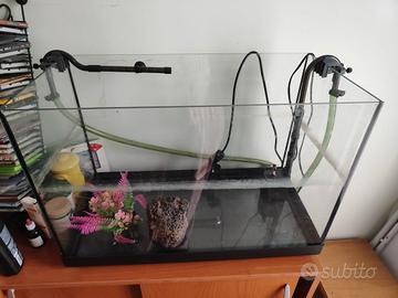 Acquario 60 litri con accessori vari