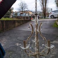 Lampadario a gocce anni '60 in cristallo