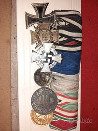 MEDAGLIERE CON 6 MEDAGLIE CON CROCE DI FERRO 1914