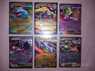 Lotto di 6 Carte Pokemon ITA Mega Ex Holo Rare