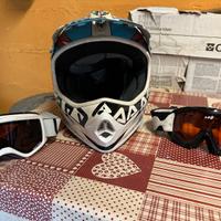 Casco cross/enduro bambino + mascherine
