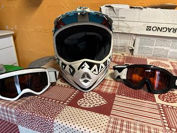 Casco cross/enduro bambino + mascherine
