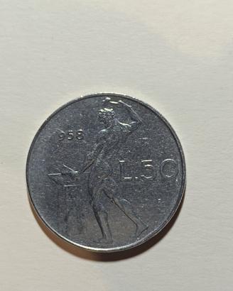 50 lire 1958 raro 
