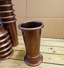 Vaso portafiori cimitero plastica bronzato bronzo