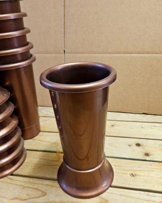 Vaso portafiori cimitero plastica bronzato bronzo