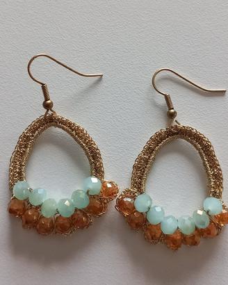 Orecchini artigianali all uncinetto