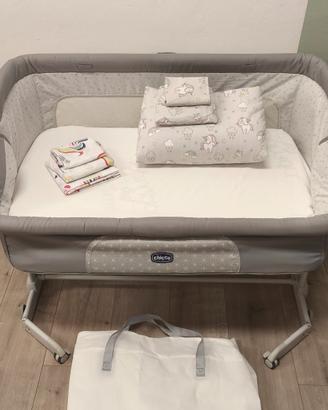 Culla Chicco Next2me Magic + materasso+ tessili 