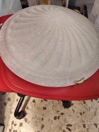 Plafoniera in vetro lavorato