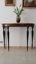 Console vintage con piano in marmo – 110×33×83h