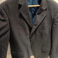 completo blu gessato