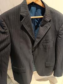 completo blu gessato