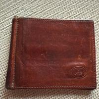 Portacarte in pelle con fermasoldi