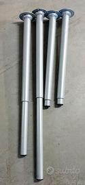 Gambe da tavolo regolabili 60/90 cm grigio argento