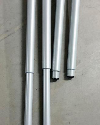 Gambe da tavolo regolabili 60/90 cm grigio argento