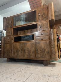 Credenza Art Déco anni ’30/’40 in radica – vintage