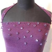 Abito in lana colore viola tg S