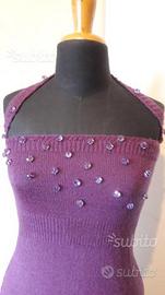 Abito in lana colore viola tg S