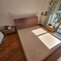 Letto matrimoniale 180x200 con testiera 2 comodini