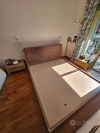 Letto matrimoniale 180x200 con testiera 2 comodini