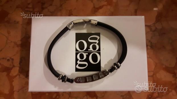 Bracciale GoGo in acciaio anallergico e caucciù Abbigliamento e