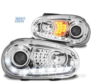 FARI VOLKSWAGEN VW GOLF 4 DAYLIGHT CROMATI FRECCE 