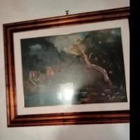 quadro con cornice e vetro, vintage più di 50 anni