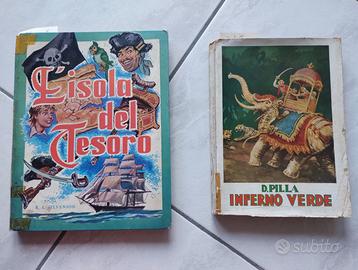 2 libri vintage: l'isola del tesoro/ inferno verde