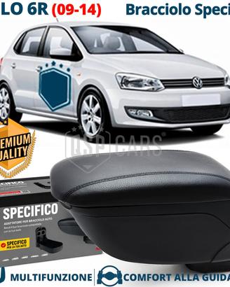 Bracciolo SPECIFICO Per VW Polo 6R in PELLE-PU