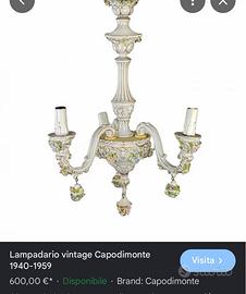 lampadario Capodimonte 