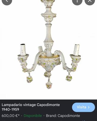 lampadario Capodimonte 