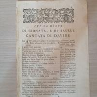 Antica stampa "Per la morte di Gionata" - 1795 