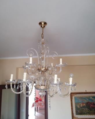 12 luci - Lampadario classico muranese