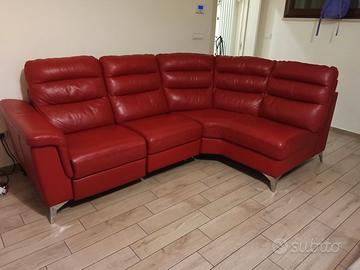 Divano in pelle angolare